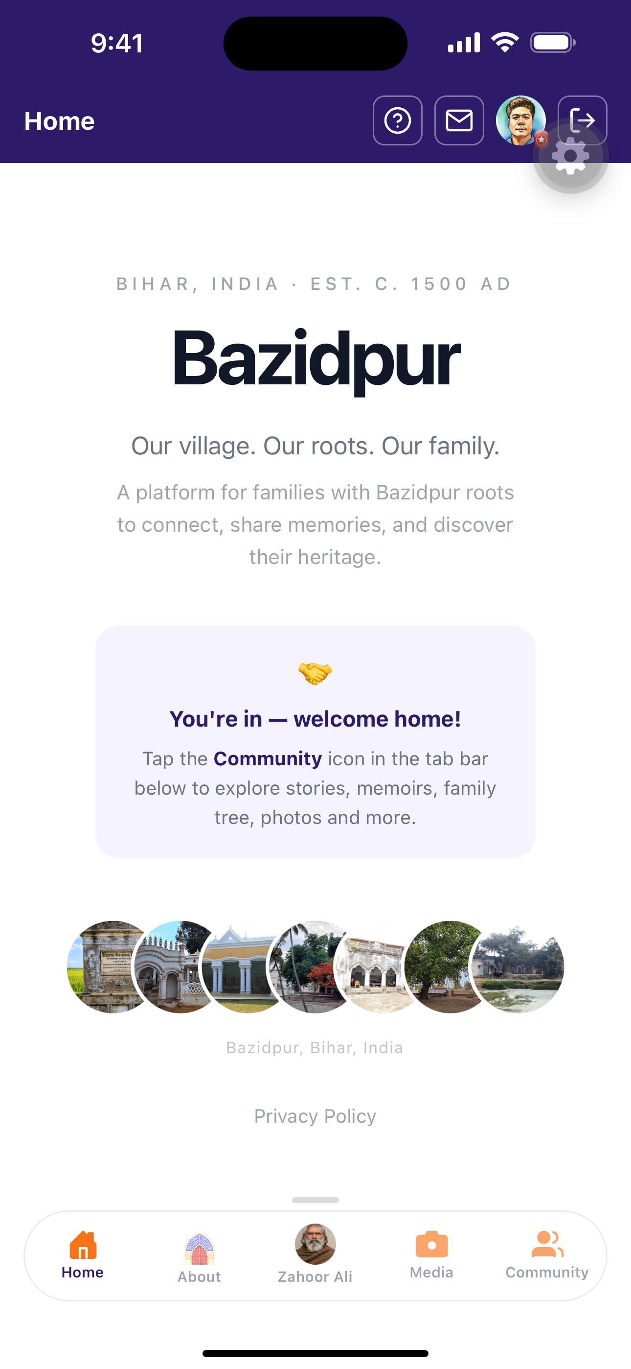 Bazidpur app screenshot